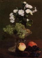 Fantin-Latour, Henri - Still Life Chrysanthemums and Grapes